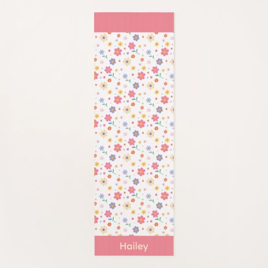 Eenvoudige bloemen yogamat (Voorkant)