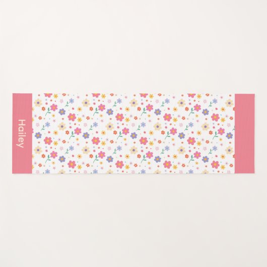Eenvoudige bloemen yogamat (Voorkant (horizontaal))