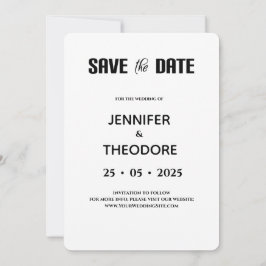 Eenvoudige bloemenberg horizontaal save the date