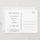 Eenvoudige bloemenberg horizontaal save the date (Achterkant)