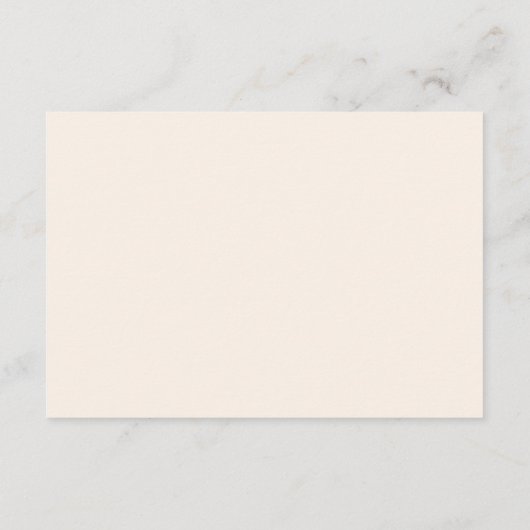 Eenvoudige bloemenbruiloft Details Behuizing Kaart (Achterkant)