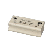 Eenvoudige bloemenbruiloft retouradres Rubberen st Rubberstempel (Stempel)