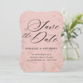 Eenvoudige bloemenbruiloft Save the Dates Uitnodig Kaart (Staand voorkant)