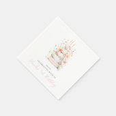 Eenvoudige Bloemencake verjaardagsfeestje Servet (Hoek)