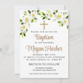 Eenvoudige bloemendoop uitnodiging (Voorkant)