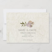 Eenvoudige bloemenfoto bruiloft Bewaar de datum Save The Date (Achterkant)