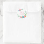 Eenvoudige bloemengelukkige Pasen | Sticker Seal (Tas)