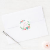 Eenvoudige bloemengelukkige Pasen | Sticker Seal (Envelop)