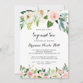 Eenvoudige bloemengroene kalligrafie Snip en zie Kaart (Voorkant)