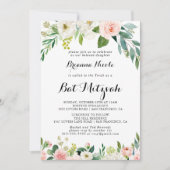 Eenvoudige bloemengroene kalligrafie vleermuis mit kaart (Voorkant)