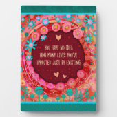  eenvoudige bloemenharten inspirerende quote fotoplaat (voorkant)