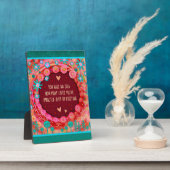  eenvoudige bloemenharten inspirerende quote fotoplaat (Zijkant)