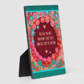  eenvoudige bloemenharten inspirerende quote fotoplaat (Zijkant)