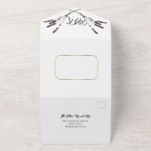 Eenvoudige bloemenlavendel lente RSVP bruiloft All In One Uitnodiging (Buitenkant)