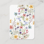 Eenvoudige bloemenmoderne QR-code & RSVP-bruiloft Informatiekaartje (Achterkant)