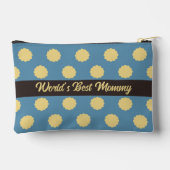 Eenvoudige bloemenprint gepersonaliseerde cosmetis etui (Achterkant)