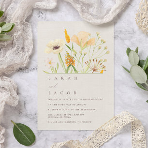 Eenvoudige Bloementuin Trouwdag Kaart