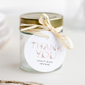 Eenvoudige bloementypografie Baby shower dank u Bedankjes Labels