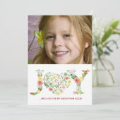 Eenvoudige bloemenvreugde Vaderdag script foto Kaart (Staand voorkant)