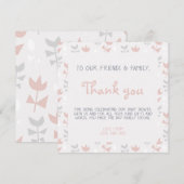 Eenvoudige bloemetjes baby shower zacht pastel kaart (Voorkant / Achterkant)