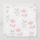 Eenvoudige bloemetjes baby shower zacht pastel kaart (Achterkant)