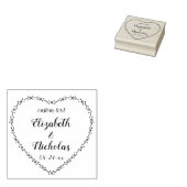 Eenvoudige bloemhartkrans rustieke landelijke brui rubberstempel (Gestempeld)