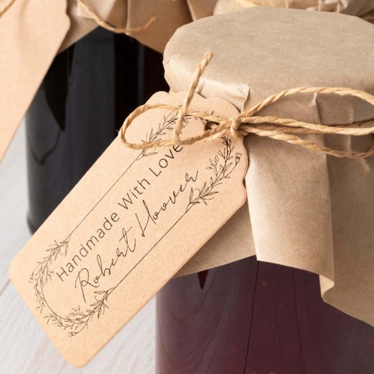 Eenvoudige bloemige aangepaste naam handgemaakt me rubberstempel