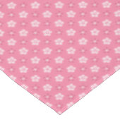 Eenvoudige bloemige effen roze patroon retro klein tafelkleed (Gekanteld)