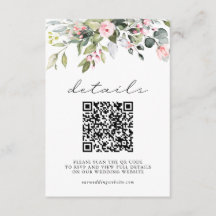 Eenvoudige Bloemige Eucalyptusbladeren QR-code Bru