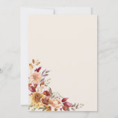 Eenvoudige bloemige Herfst Sla de datum op Kaart (Achterkant)