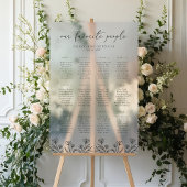 Eenvoudige bloemige omtrek mat gestoffeerde zitpla acryl bord