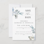 Eenvoudige bloemige Save the Date-huwelijkskaart Date (Voorkant)