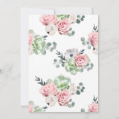 Eenvoudige Bloemige Trouw Uitnodiging (Achterkant)