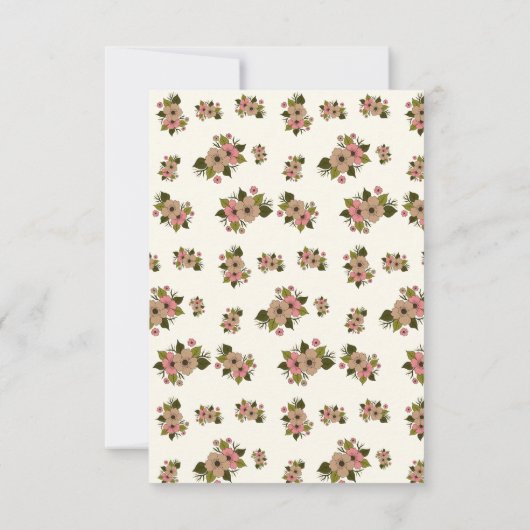 Eenvoudige bloemige uitnodiging (Achterkant)