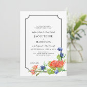 Eenvoudige bloemige waterverf herfst oranje chrysa kaart (Staand voorkant)