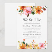 Eenvoudige bloemige 'We doen het nog steeds' gelof Kaart (Voorkant / Achterkant)