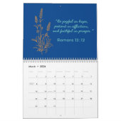 EENVOUDIGE BLOEMLIJN ART DESIGN | RETRO BIJBELVERS KALENDER (Mar 2026)