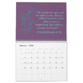 EENVOUDIGE BLOEMLIJN ART DESIGN | RETRO BIJBELVERS KALENDER (Feb 2026)