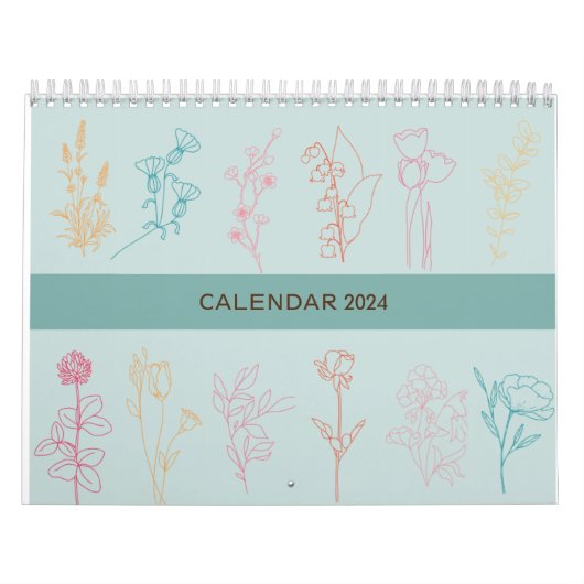 EENVOUDIGE BLOEMLIJN ART DESIGN | RETRO BIJBELVERS KALENDER (Hoes)