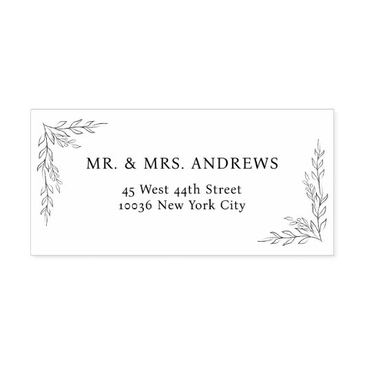 Eenvoudige bloemnamen rubberstempel (Afrduk)