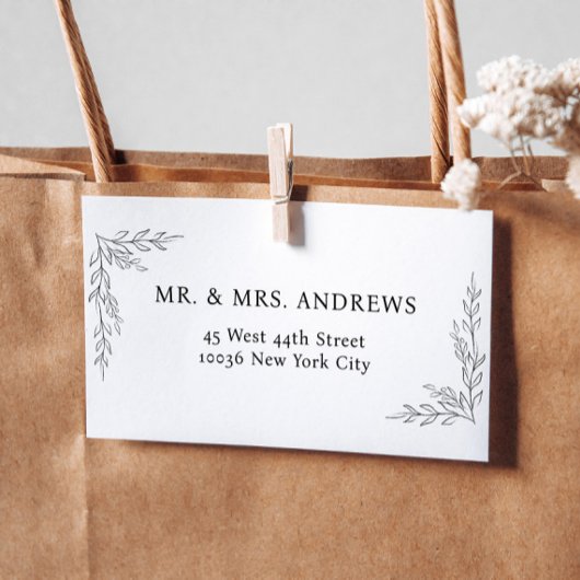 Eenvoudige bloemnamen rubberstempel