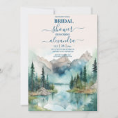 Eenvoudige Bloemrijke Berg Bruidsdouche Kaart (Voorkant)