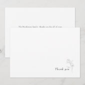 Eenvoudige bloemstengel liefdevolle herinnering da bedankkaart (Voorkant / Achterkant)