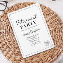 Eenvoudige Bloemtypografie Elegant Pensioenfeest