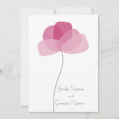 Eenvoudige bloemuitnodiging kaart (Voorkant)