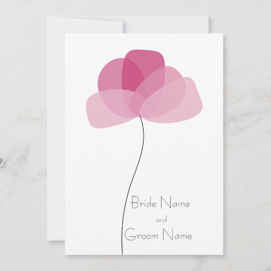 Eenvoudige bloemuitnodiging kaart (Voorkant)