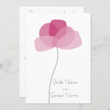 Eenvoudige bloemuitnodiging