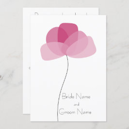 Eenvoudige bloemuitnodiging kaart