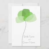 Eenvoudige bloemuitnodiging kaart (Voorkant)