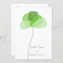 Eenvoudige bloemuitnodiging